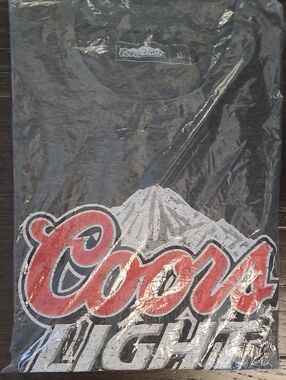 Coors Light Men's Short Sleeve Logo Tee - Grey/Red/White